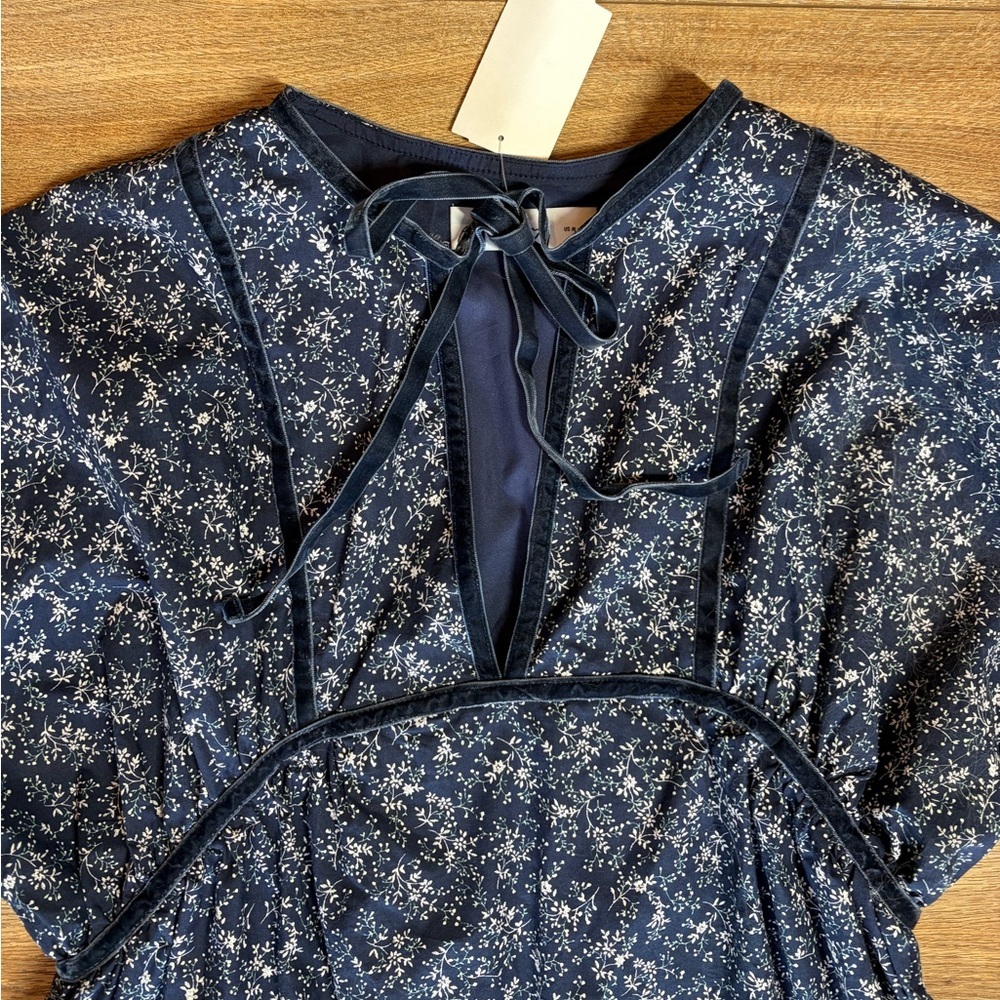 Petal and Pup Brooklyn Mini Dress - Blue Floral - Picture 8 of 10